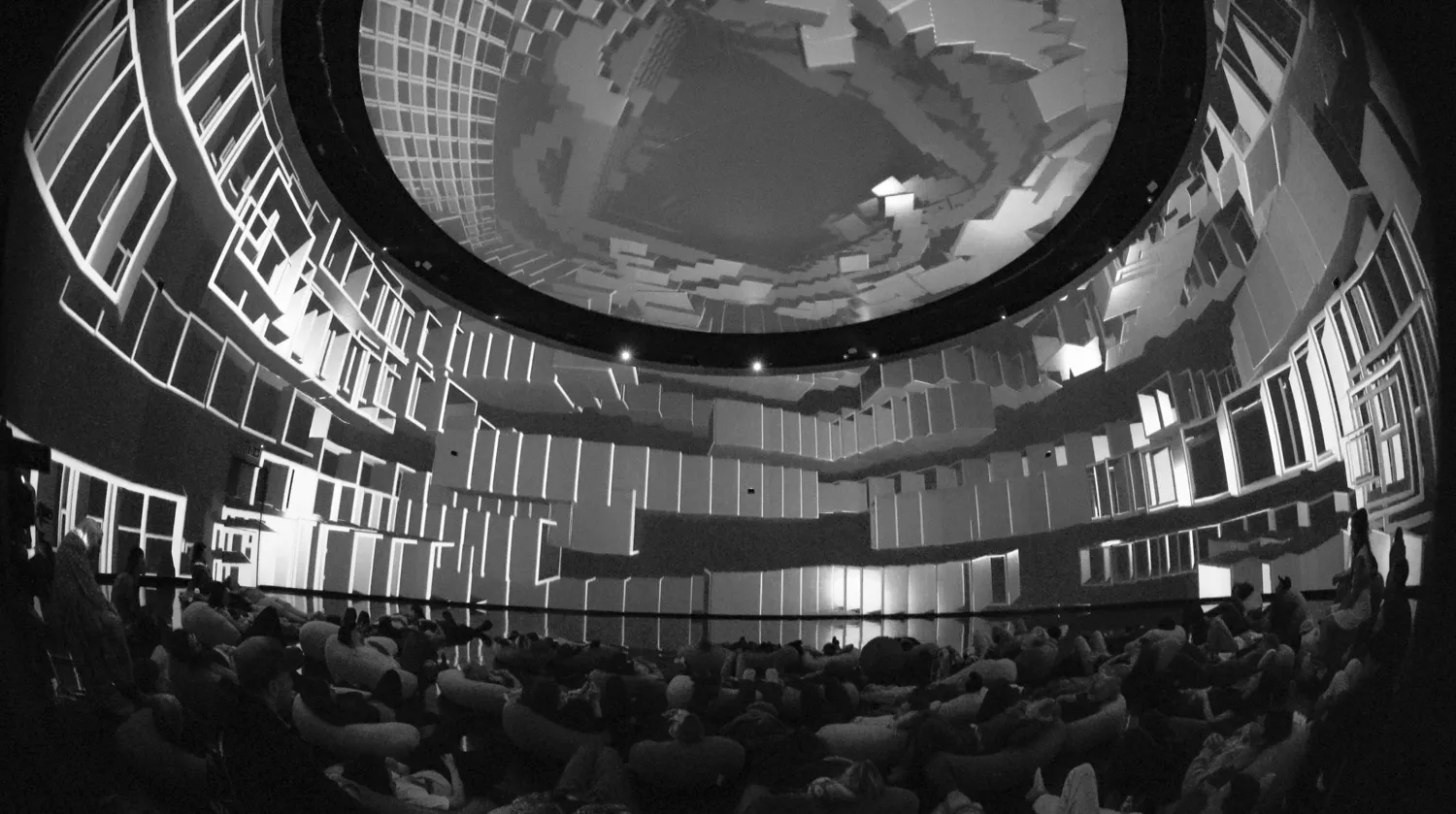 Echoes of Archs, by Structurals, for Mapping Festival, 2024 (installation view 1)