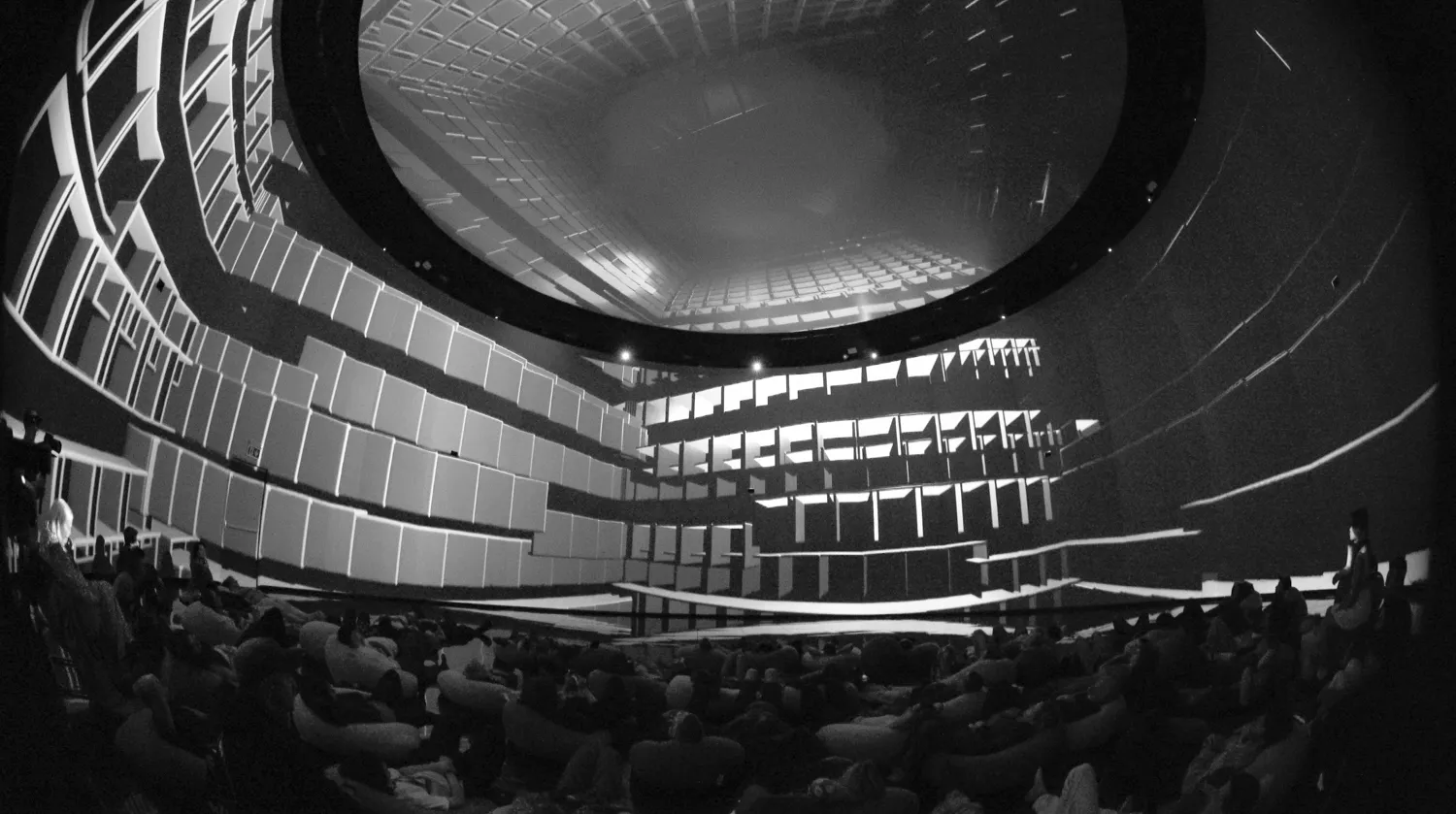 Echoes of Archs, by Structurals, for Mapping Festival, 2024 (installation view 2)