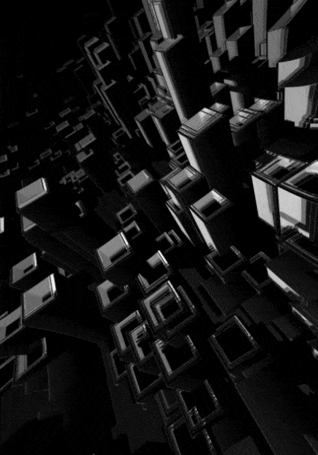 Generative visuals, by Structurals, for Various, 2023 (installation view 7)